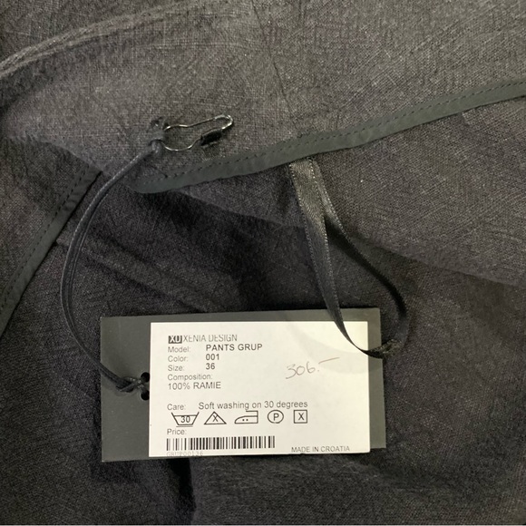 XD Xenia Design Dark Gray Buttoned Flare Leg Pants Size 36 NWT! $306 - Picture 12 of 13